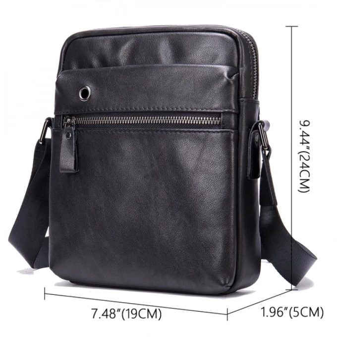 Мужская сумка через плечо 8717 чёрная