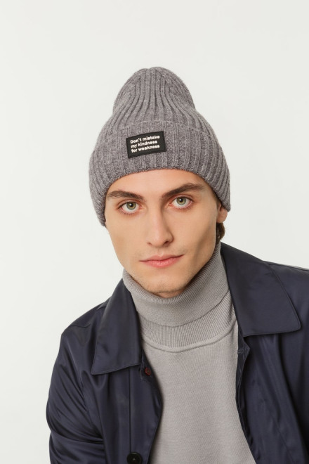 Мужская шапка 12106 MARHATTER серый меланж Мужская шапка 12106 MARHATTER серый меланж