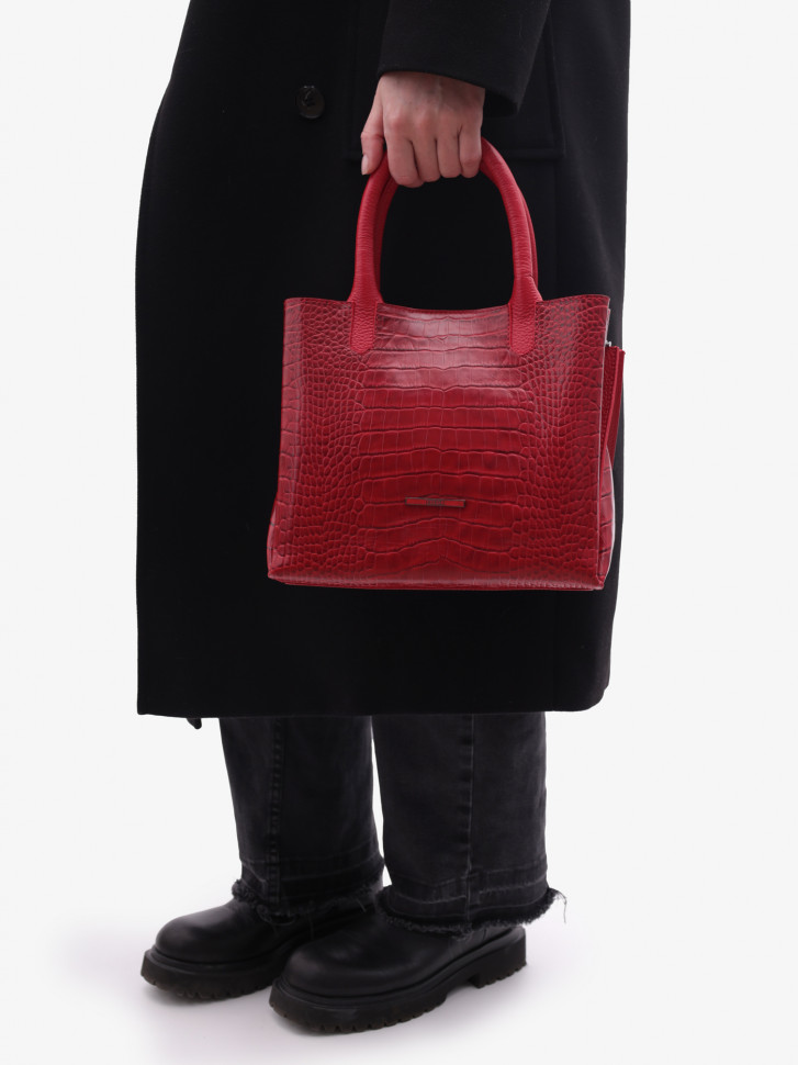 Сумка женская Karya 2392 красный крокодил