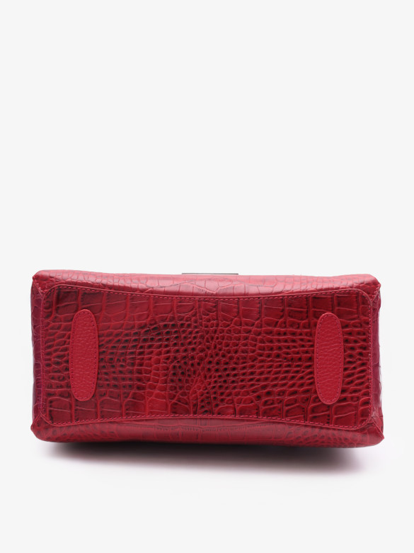 Сумка женская Karya 2392 красный крокодил