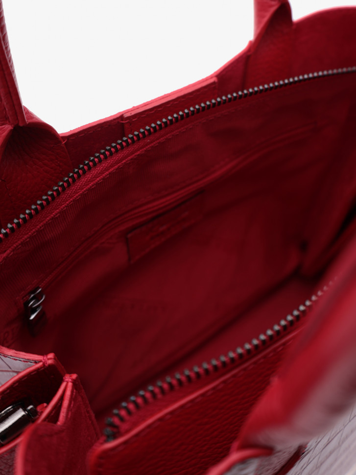 Сумка женская Karya 2392 красный крокодил