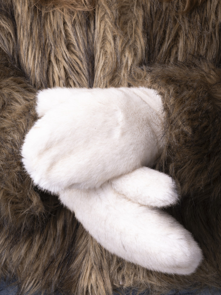 Варежки женские Baggins иск.мех св.бежевые