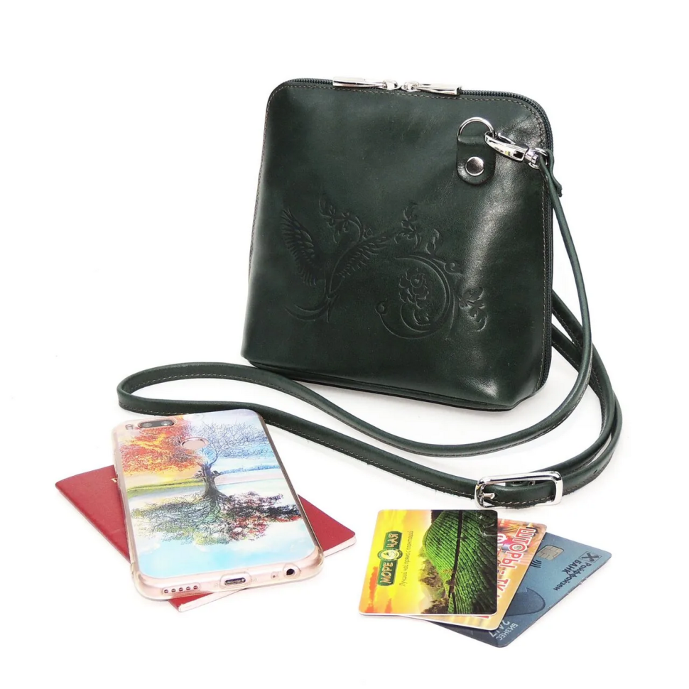 Женская кожаная сумка Natalia Kalinovskaya С83п-631 зеленая Женская кожаная сумка Natalia Kalinovskaya С83п-631 зеленая