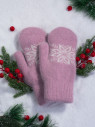 Варежки женские Корона 3046 розовые