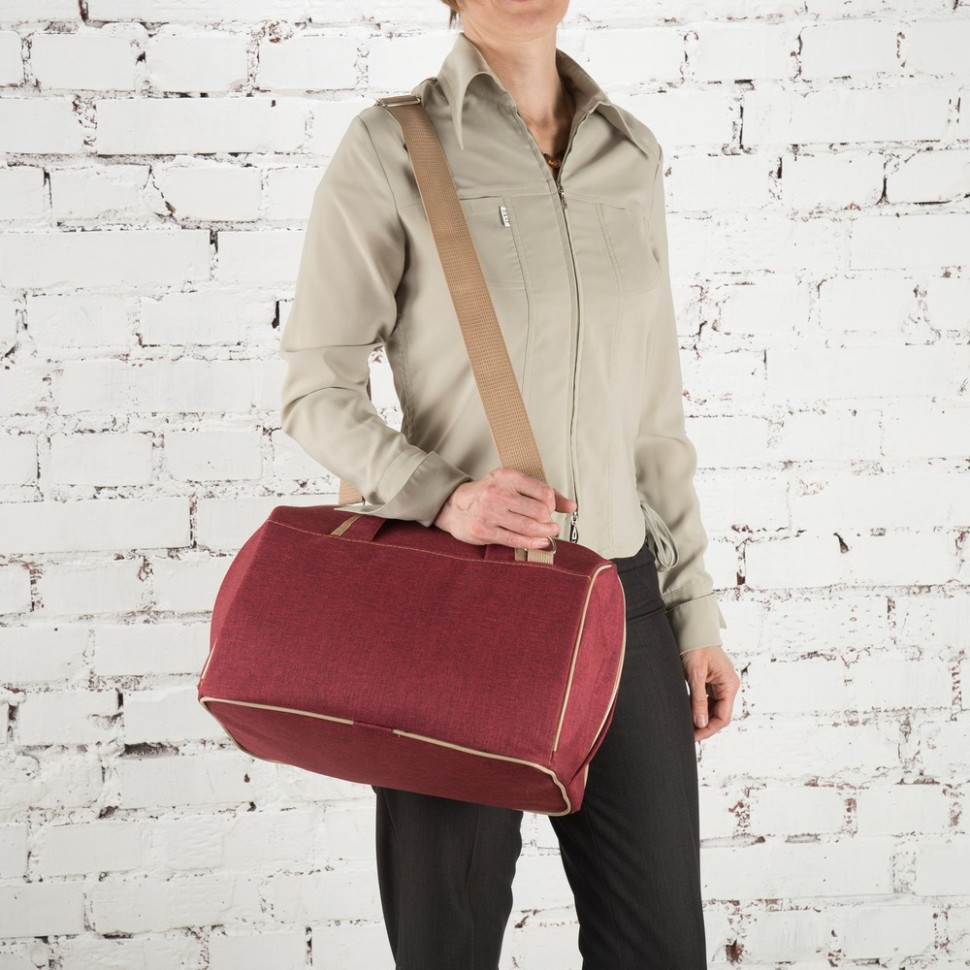 Сумка дорожная Voyage 104 ручная кладь Победа бордовая