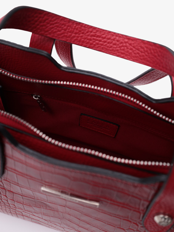 Сумка женская Karya 2390 красный крокодил флотер