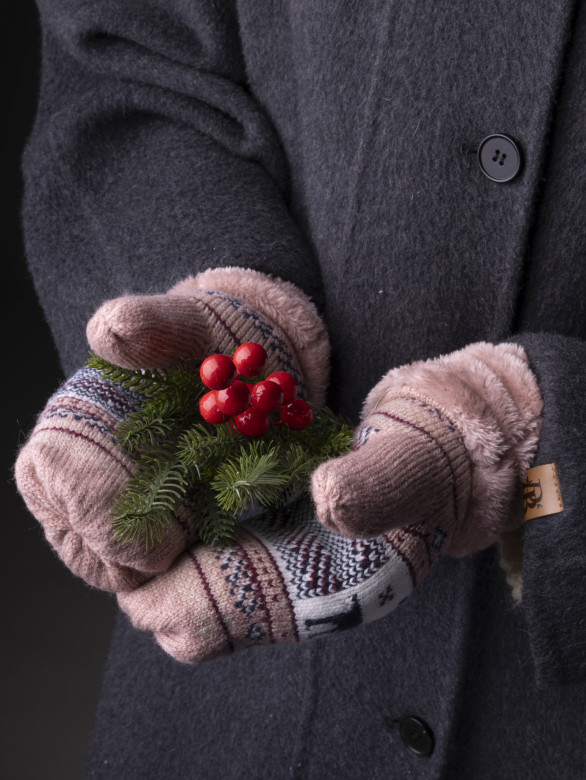 Варежки женские KimLin 260 пудра Варежки женские KimLin 260 пудра