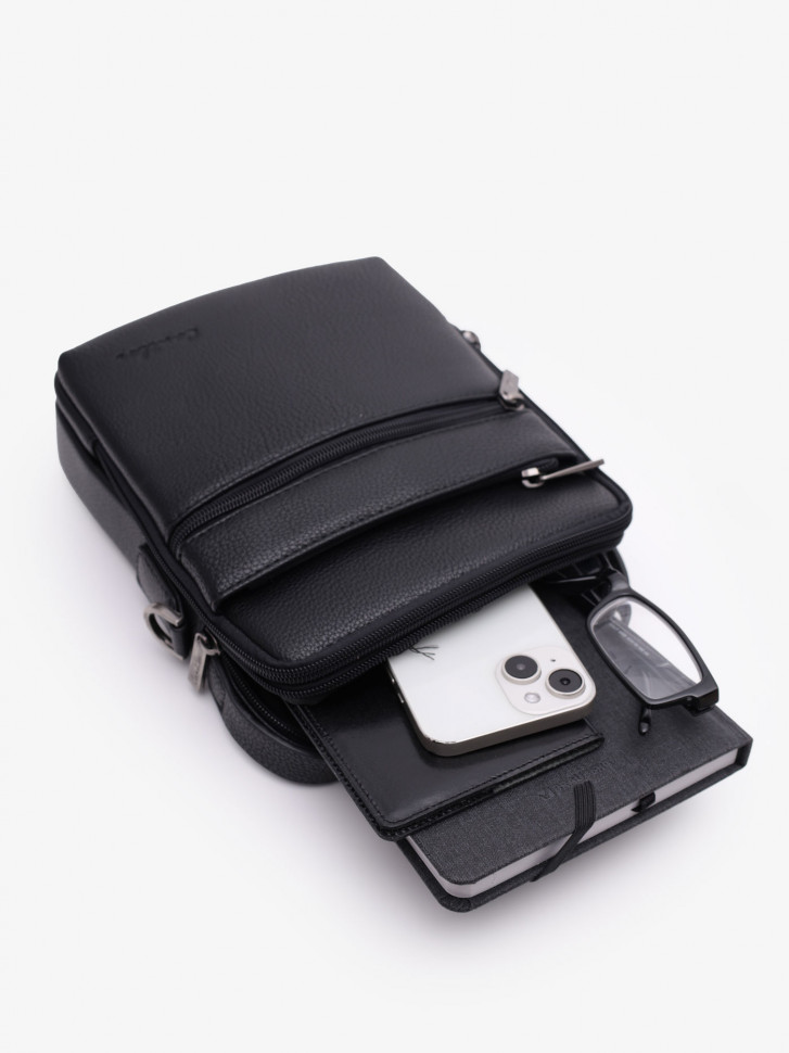 Сумка мужская Cantlor Ж03-G1312M-5 черная Сумка мужская Cantlor Ж03-G1312M-5 черная