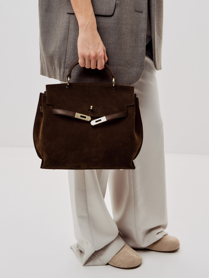 Сумка Curanni 9402 замша коричневая Сумка Curanni 9402 замша коричневая