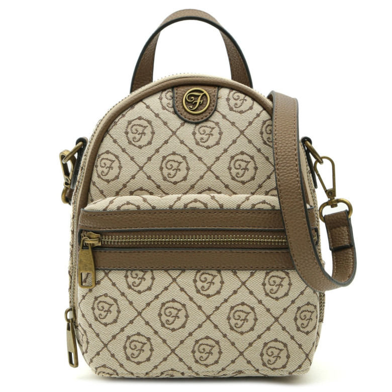 Сумка-рюкзак FABRETTI FMMW233579-12 коричневый принт Сумка-рюкзак FABRETTI FMMW233579-12 коричневый принт