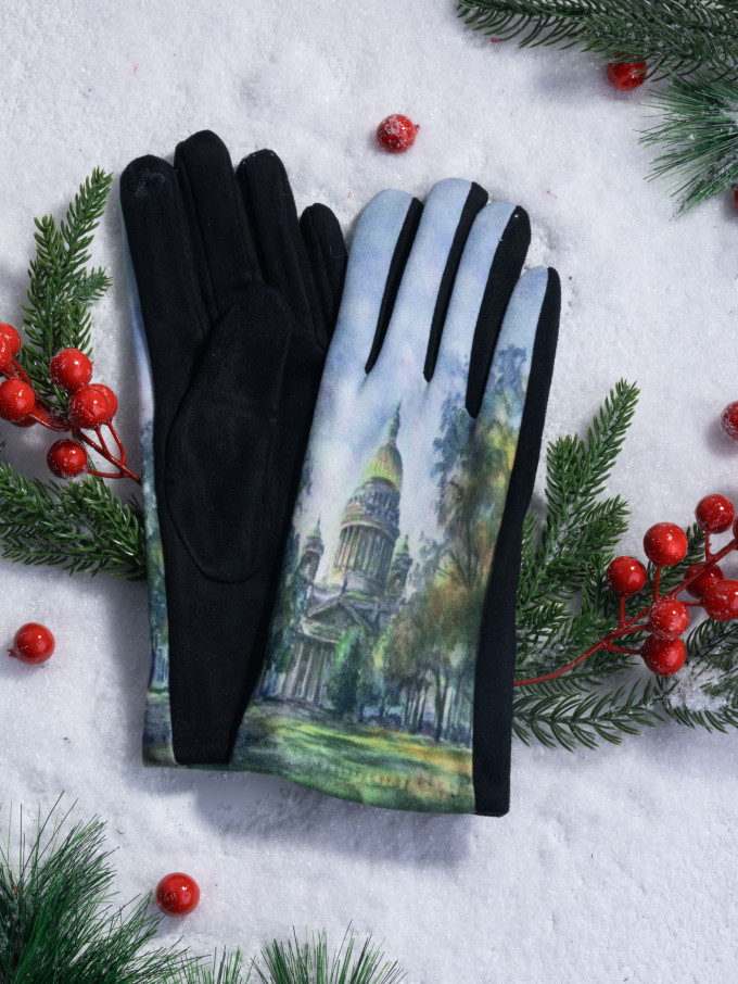 Перчатки женские Ангел 1388 Исаакий зел.