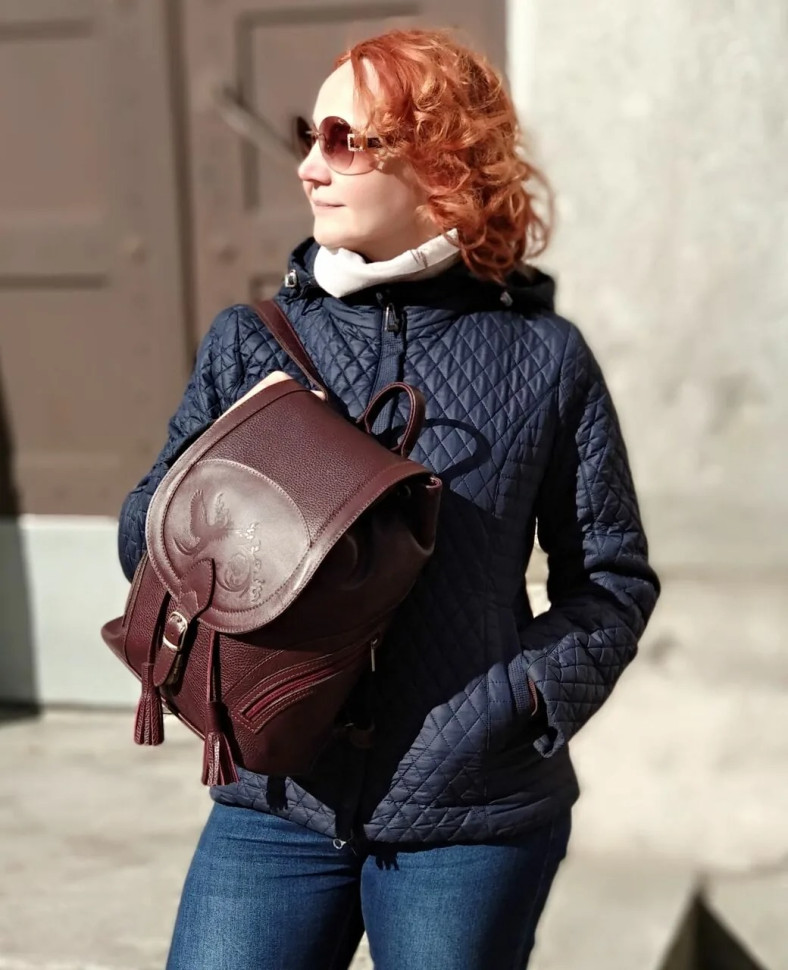 Рюкзак женский Natalia Kalinovskaya, "Лерия" бордо флотер