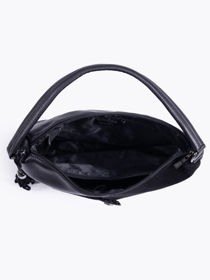 Сумка женская Gilda Tohetti 62455 чёрная лазер/замша