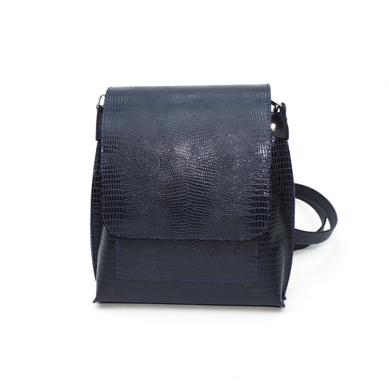 Женская кожаная сумка Natalia Kalinovskaya С86р-961 синяя рептилия