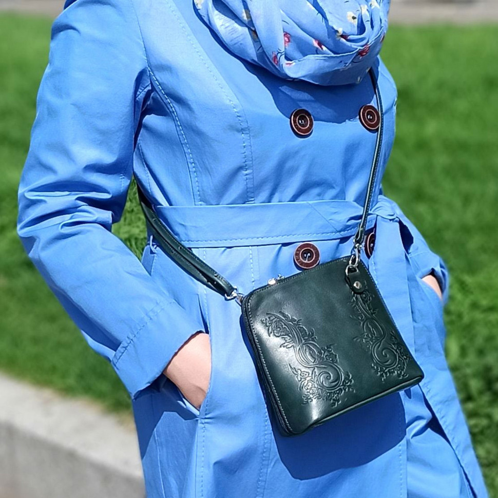 Сумка женская Natalia Kalinovskaya, «Тинна» зеленая Сумка женская Natalia Kalinovskaya, «Тинна» зеленая