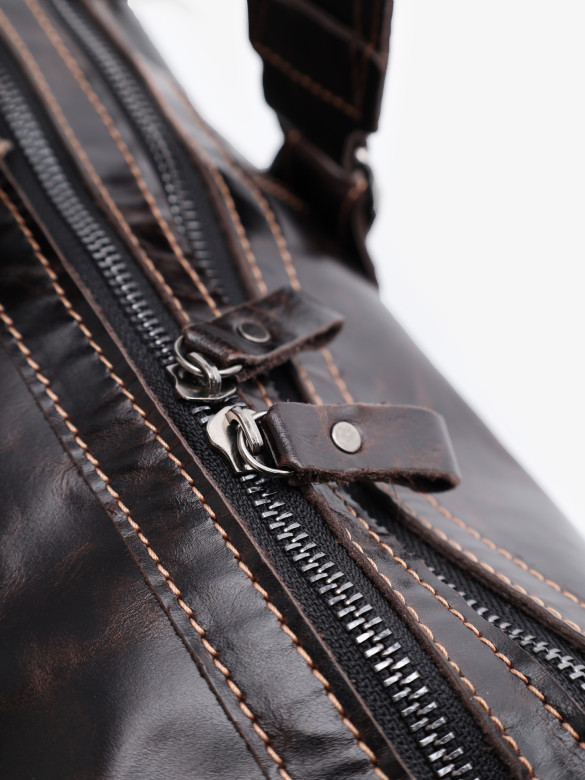 Сумка мужская из натуральной кожи Maxsimo Tarnavsky 1045 тёмно-коричневая