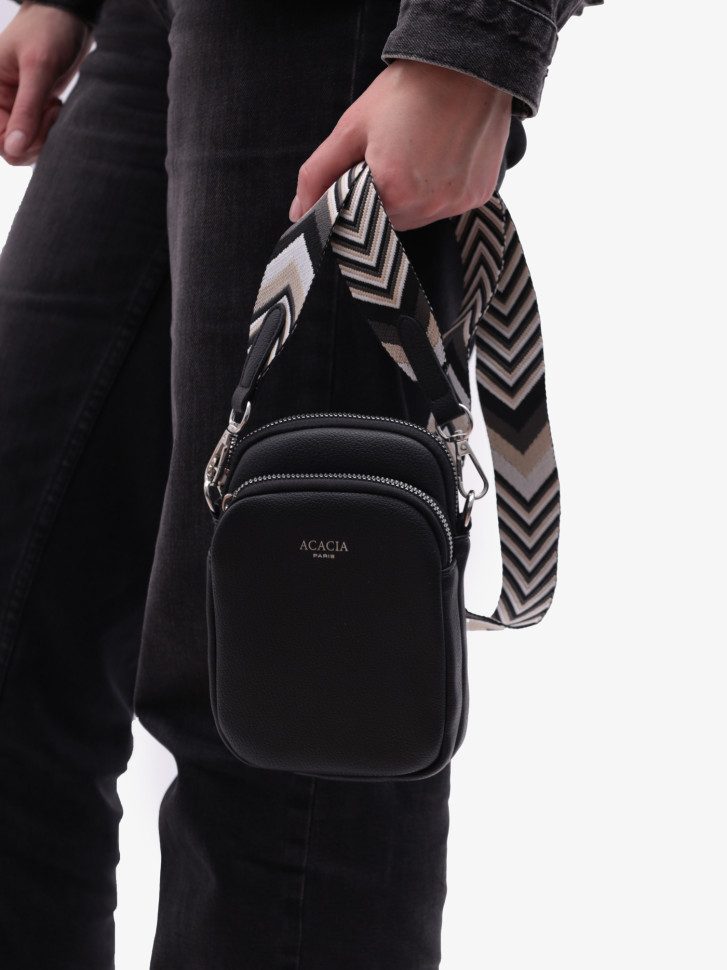 Сумка женская для телефона Acacia 24223 black Сумка женская для телефона Acacia 24223 black