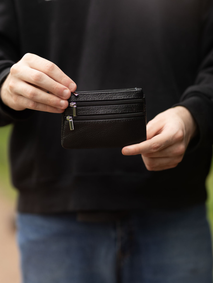 Кошелек для мелочи + ключница A-00141 black Кошелек для мелочи + ключница A-00141 black