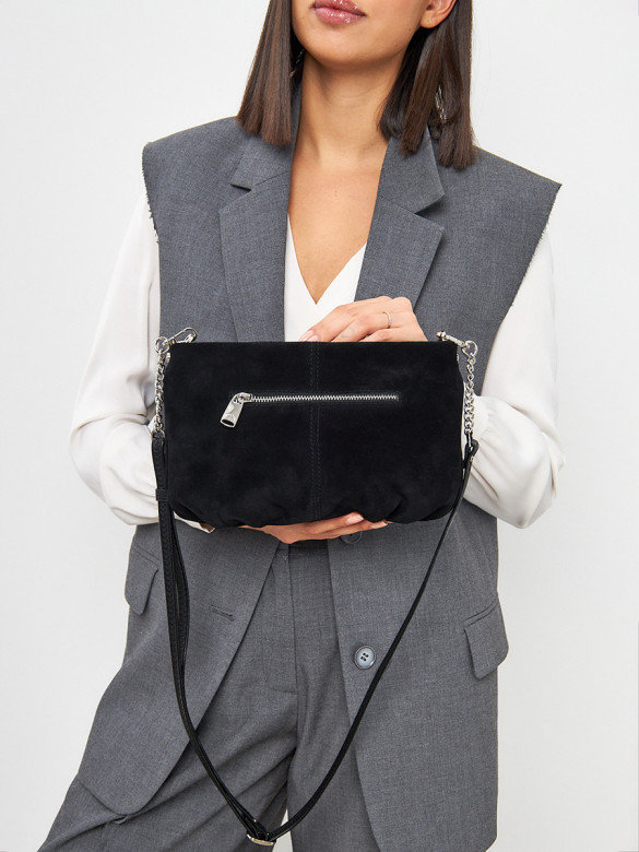 Сумка FIATO 2719 замша чёрная