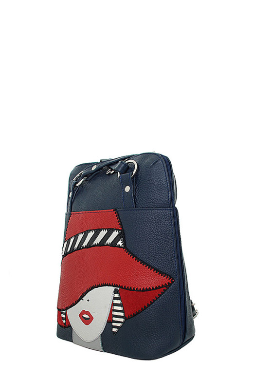 Сумка-рюкзак Protege ДС-226-210 "Леди №2" синий/красный