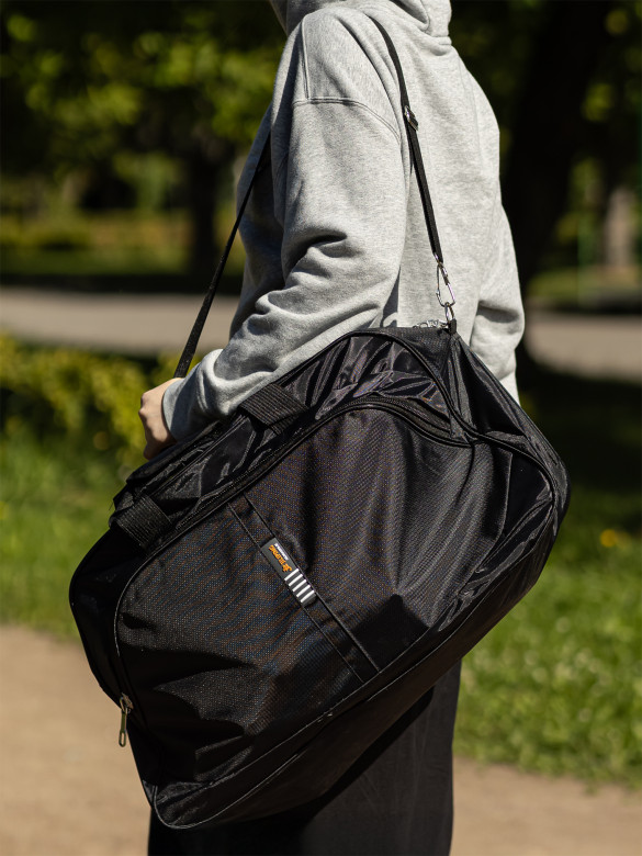 Большая мужская дорожно-спортивная сумка Jilip 3015 чёрная