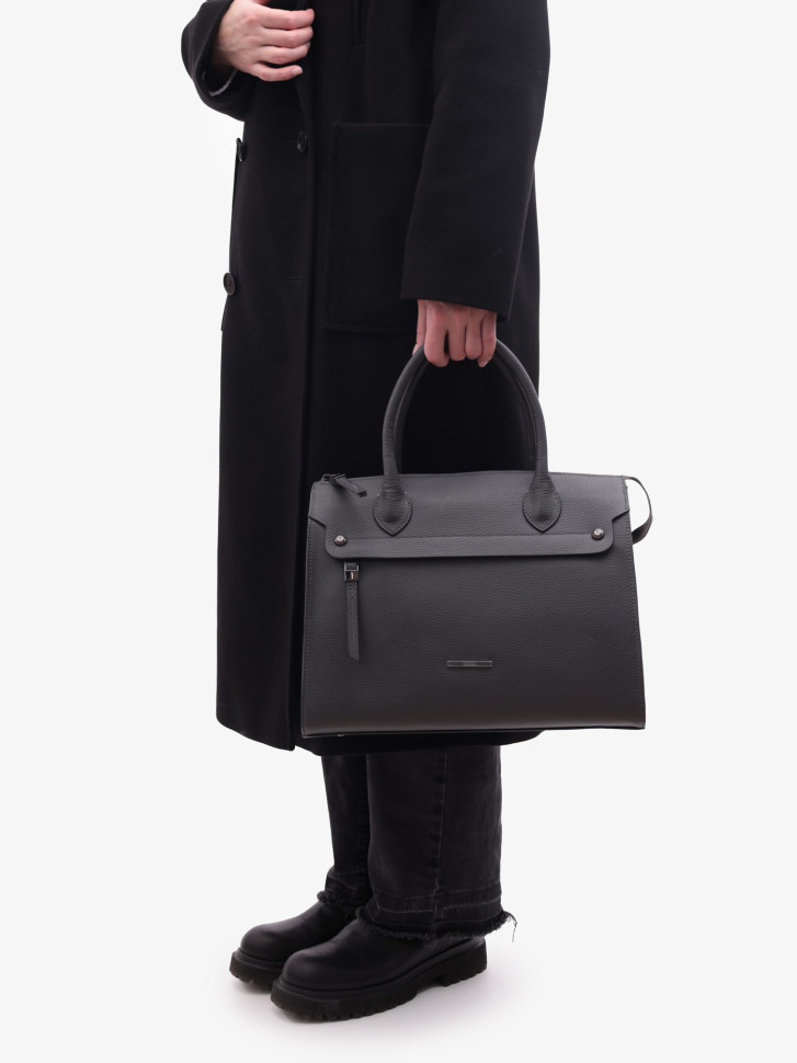 Сумка женская Karya 2441 тёмно-серая Сумка женская Karya 2441 тёмно-серая