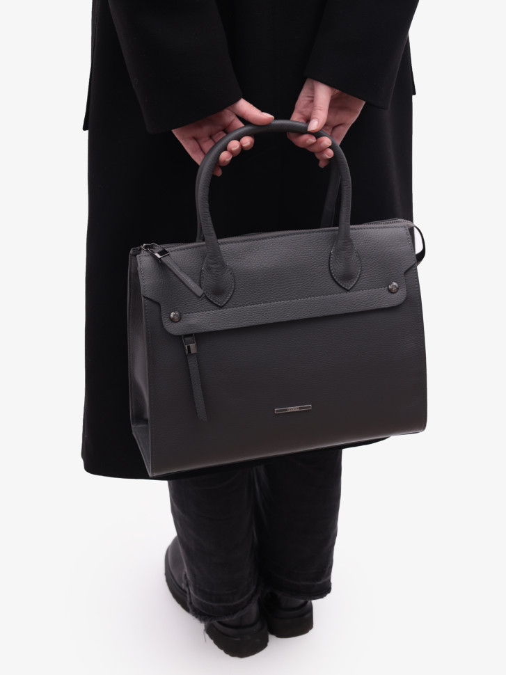 Сумка женская Karya 2441 тёмно-серая Сумка женская Karya 2441 тёмно-серая