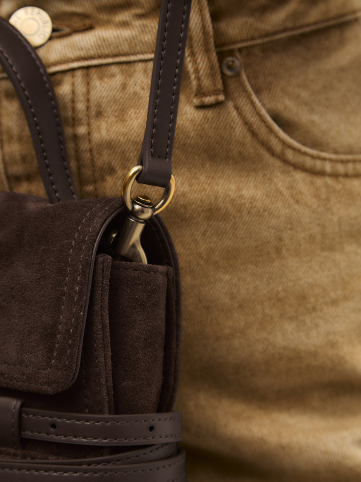 Сумка Lamagio 68920 замша коричневая