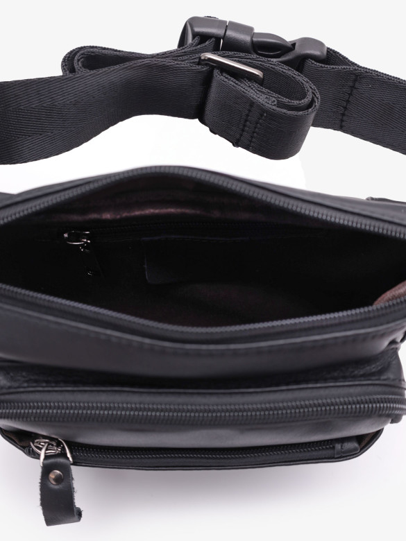 Мужская сумка на пояс ZUOBINLI 0186(9810) чёрная Мужская сумка на пояс ZUOBINLI 0186(9810) чёрная