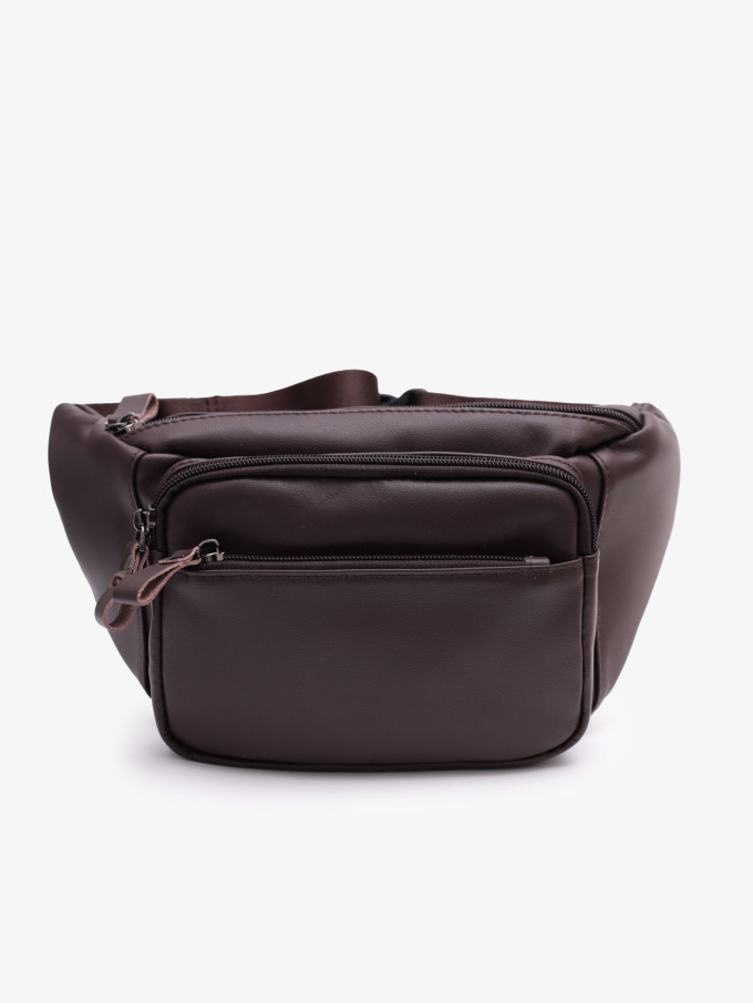 Мужская сумка на пояс ZUOBINLI 0186(9810) коричневая Мужская сумка на пояс ZUOBINLI 0186(9810) коричневая