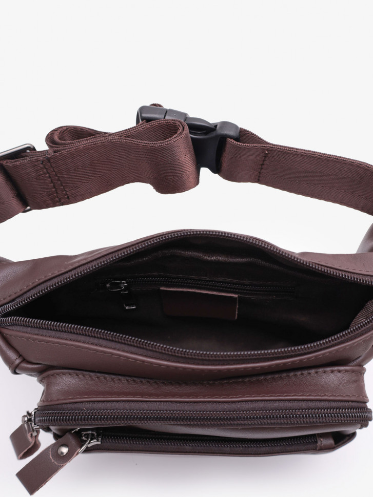 Мужская сумка на пояс ZUOBINLI 0186(9810) коричневая Мужская сумка на пояс ZUOBINLI 0186(9810) коричневая