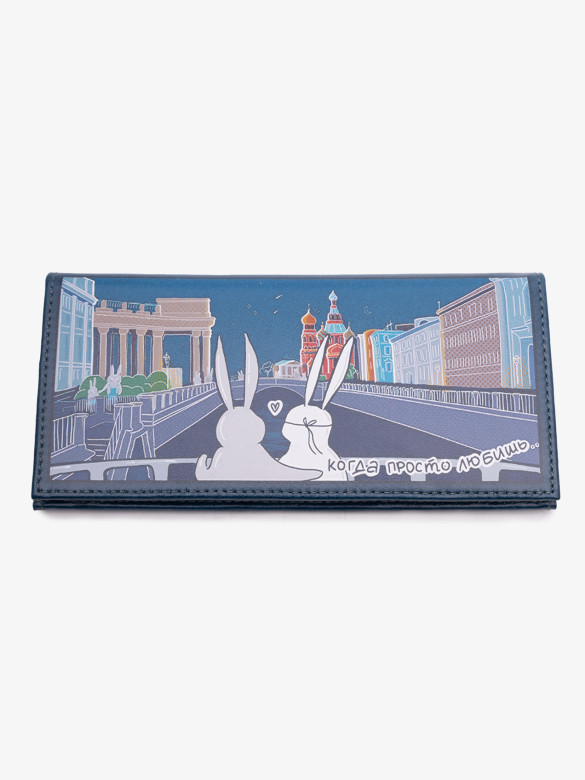 Кошелек женский ПЖ-452ft-1940/104 синий