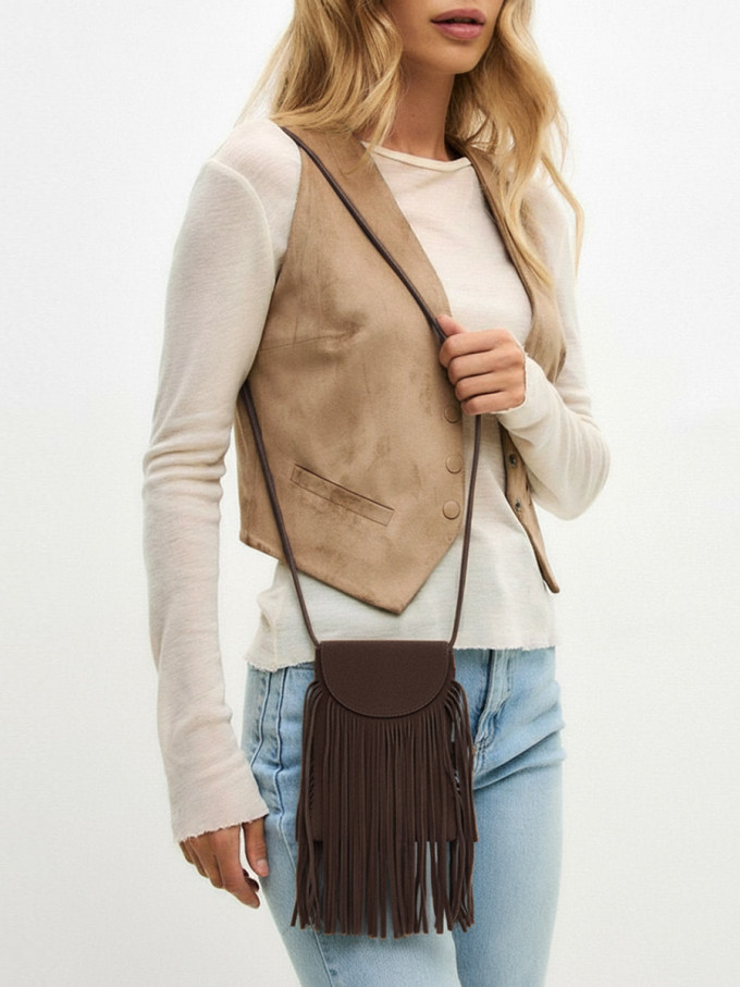 Сумка Lamagio 5840 замша коричневая