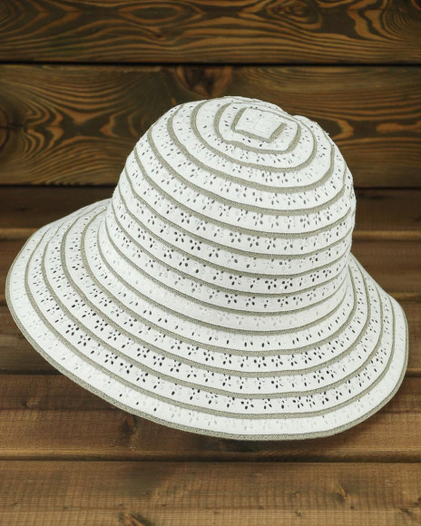 Шляпа-панама женская FIJI29, 50287 белый/серый