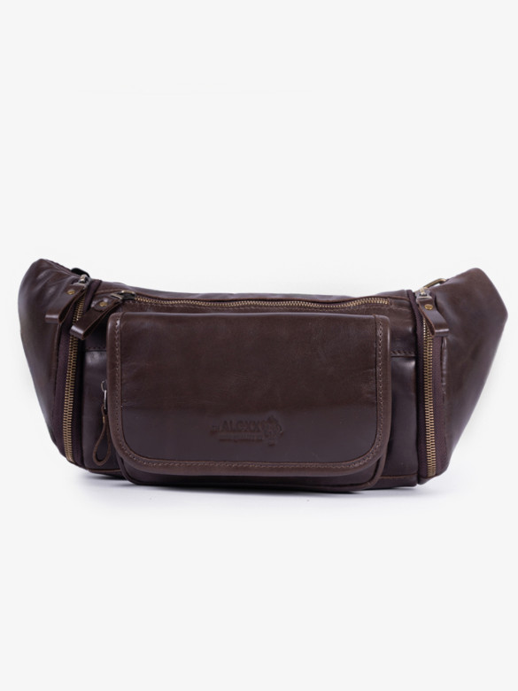 Сумка на пояс/плечо zн ALEXX ALG0116 коричневый пулап