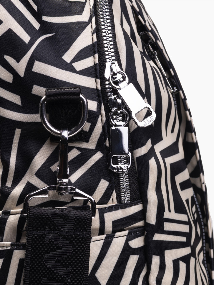 Сумка-рюкзак Jielshi 5228 бежево-чёрная