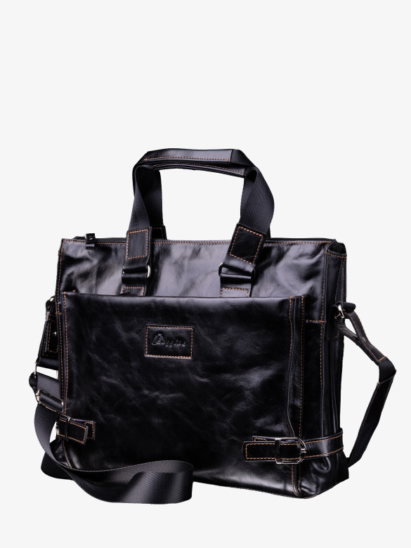 Сумка мужская Baggins 1015 черная пул ап(портфель)