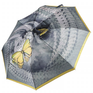 Зонт женский FABRETTI, UFLS0040-7 желтый/серый