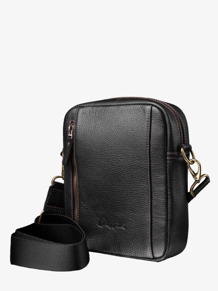 Сумка мужская Baggins 0109 черная фл. Сумка мужская Baggins 0109 черная фл.