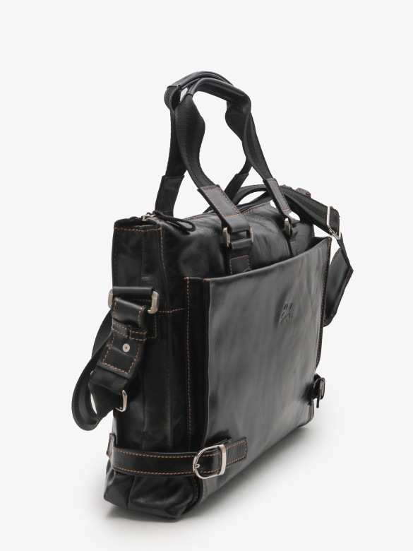 Портфель мужской кожа Maxsimo Tarnavsky 1015 чёрный пулл-ап