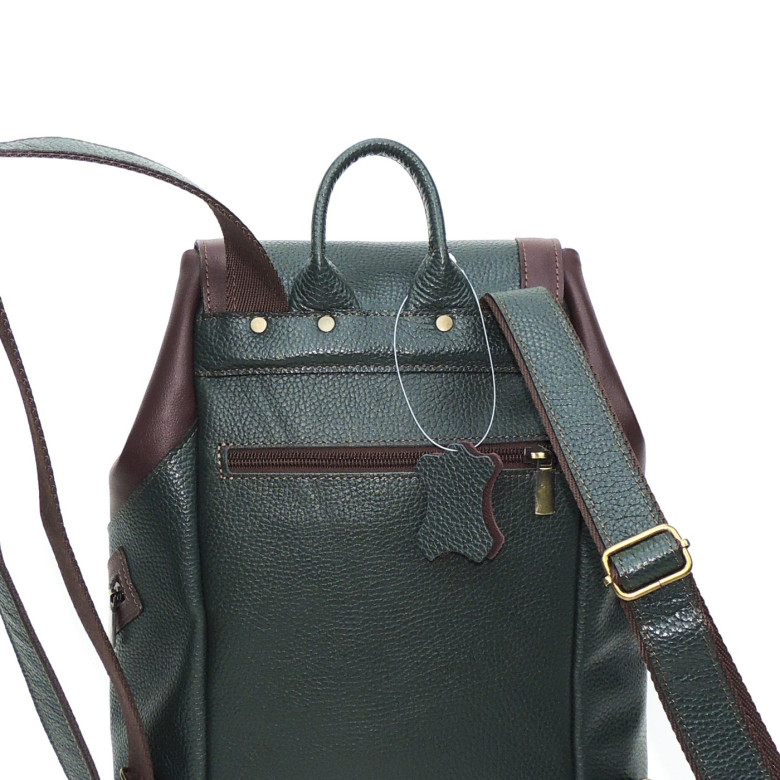 Рюкзак женский Natalia Kalinovskaya, "Дженис" зеленый/бордо