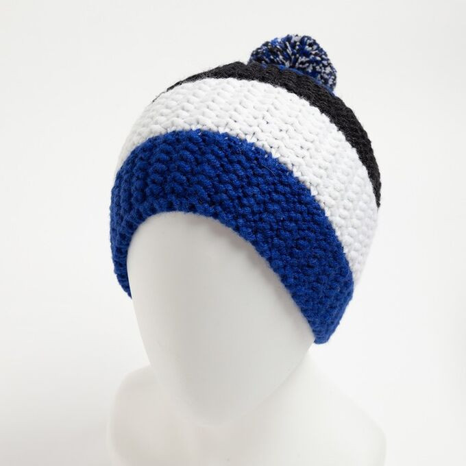 Шапка мужская 8461 MARHATTER василёк/белая Шапка мужская 8461 MARHATTER василёк/белая