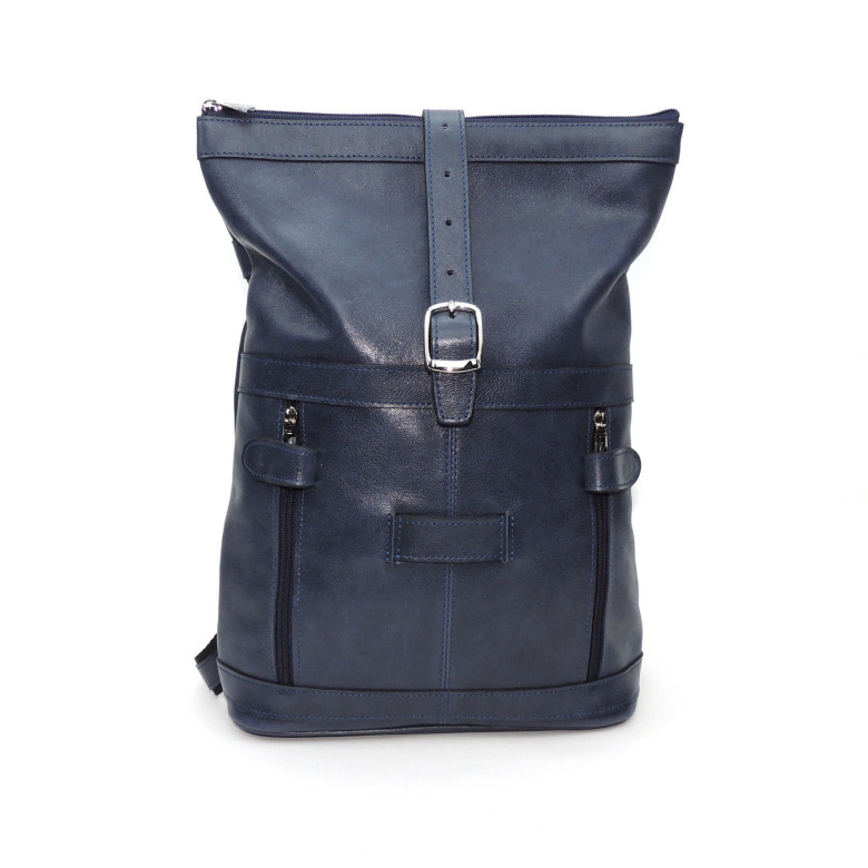 Кожаная сумка-рюкзак Natalia Kalinovskaya "Альто" синяя