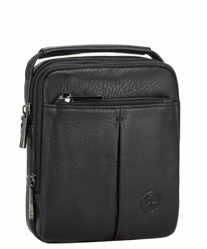 Мужская сумка через плечо Hight Touch 422-5 чёрная Мужская сумка через плечо Hight Touch 422-5 чёрная