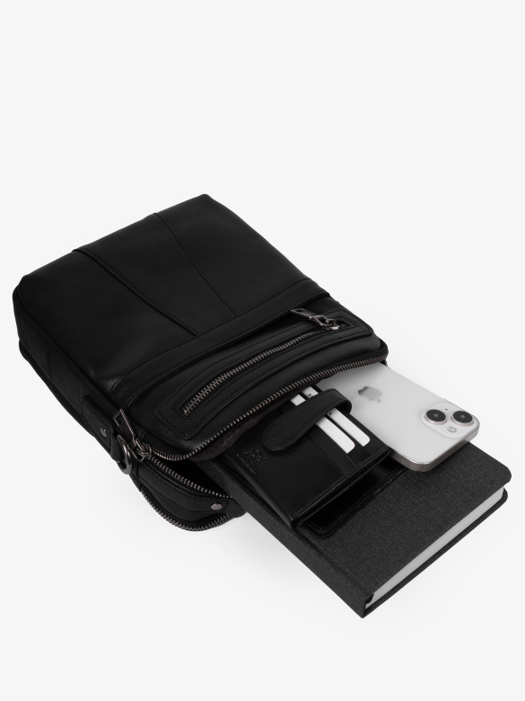 Сумка мужская Baggins 161 черная Сумка мужская Baggins 161 черная