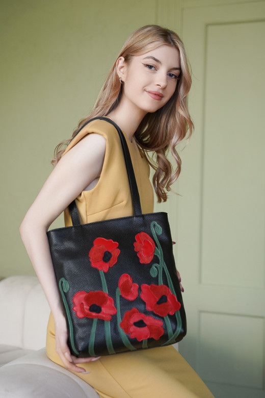 Сумка Protege ДС-517-315 "Маки" черный флотер Сумка Protege ДС-517-315 "Маки" черный флотер