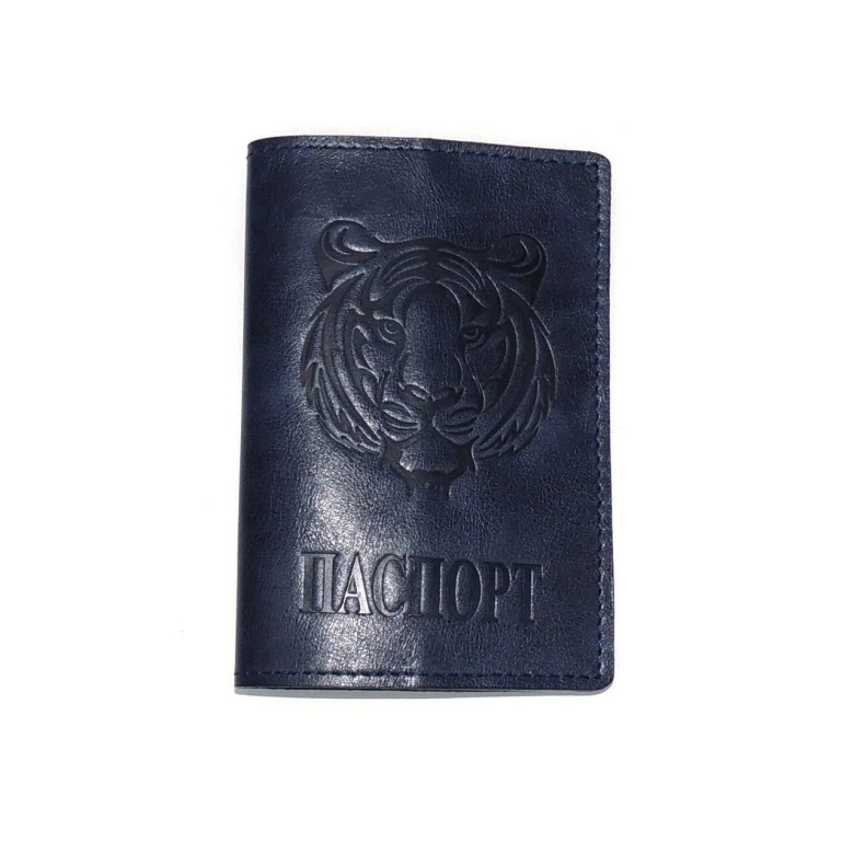Обложка для паспорта Natalia Kalinovskaya Отг-66 тигр синяя Обложка для паспорта Natalia Kalinovskaya Отг-66 тигр синяя