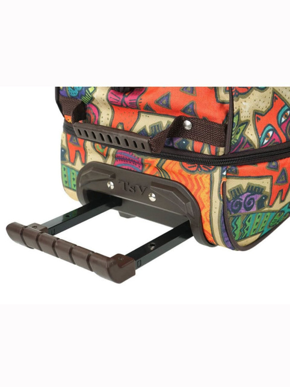 Дорожная сумка-саквояж TsV 514.2 кошки с колёсами