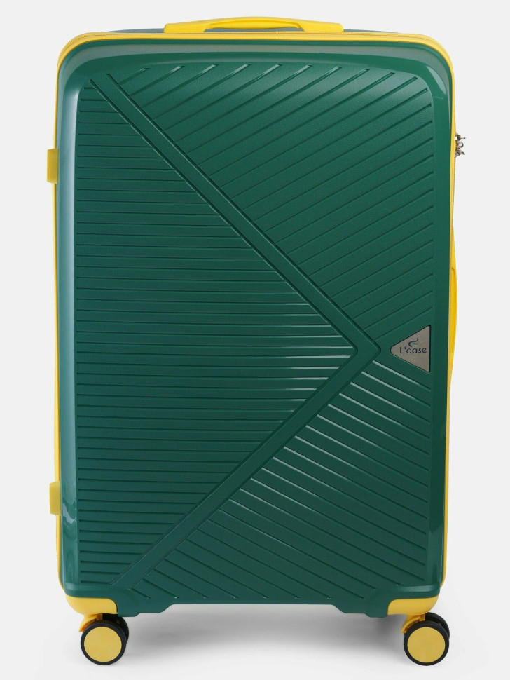 Чемодан L'Case, Lyon без расширения тёмно-зелёный