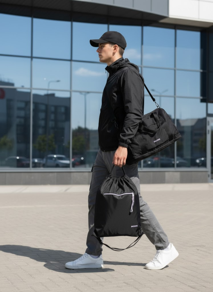 Сумка-мешок Б 9267 чёрная